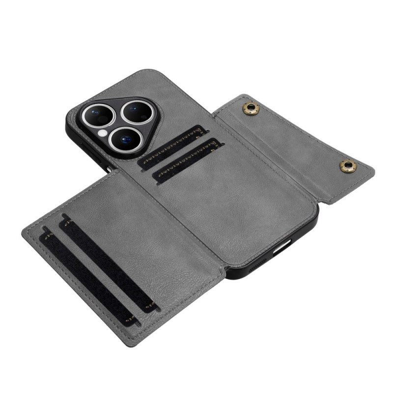 Kuori Huawei Pura 80 Nahkaefektikortti Teline