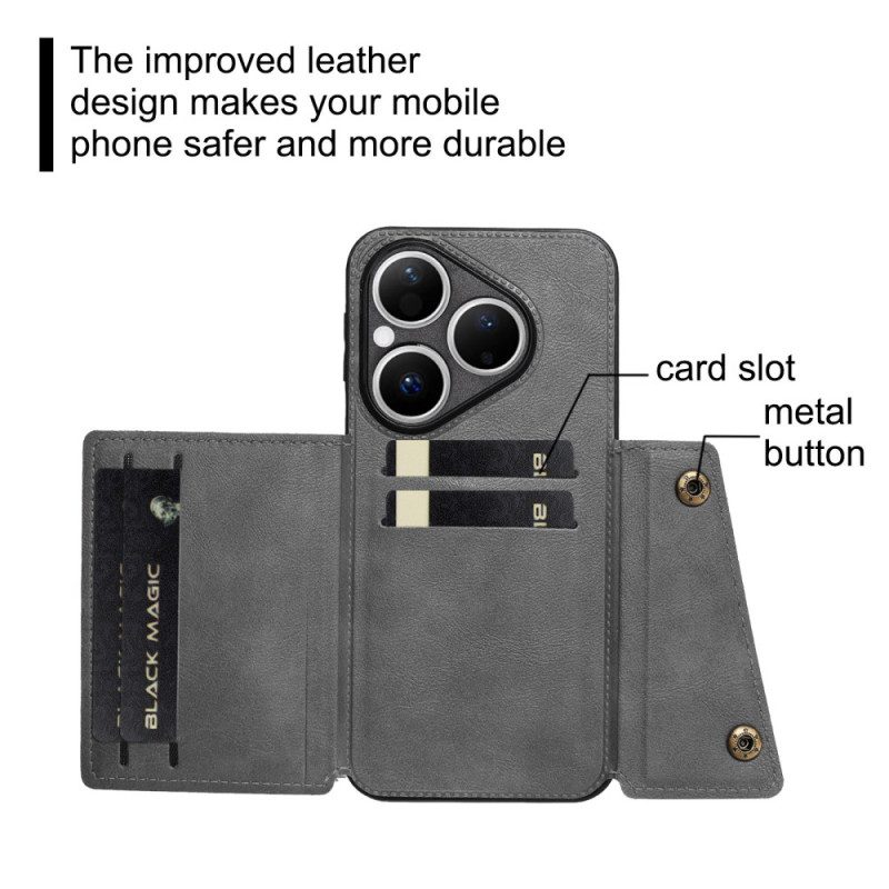 Kuori Huawei Pura 80 Nahkaefektikortti Teline