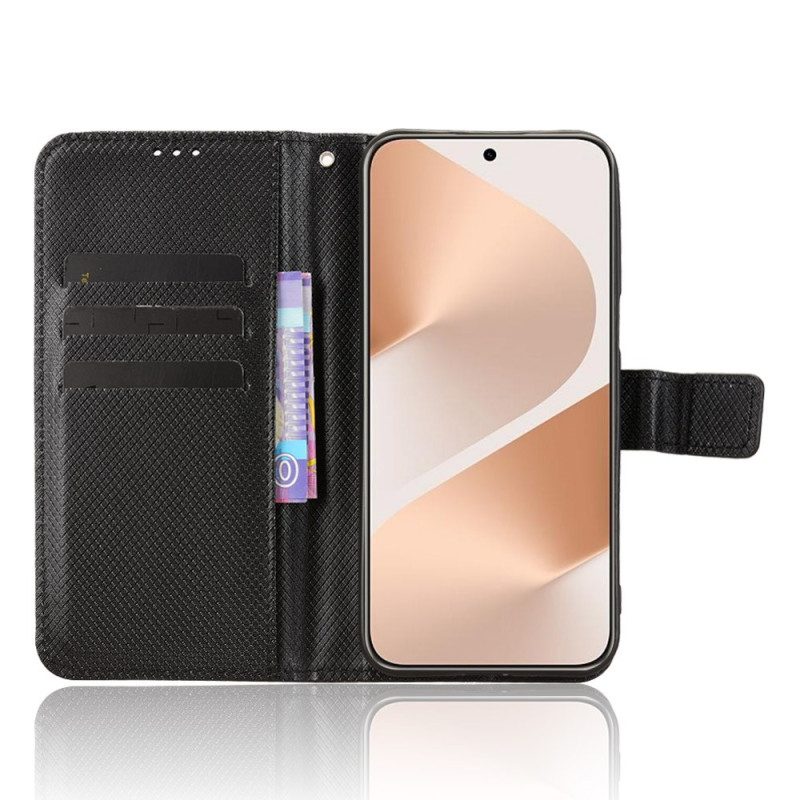 Nahkakotelo Huawei Pura 80 Timanttikuvioinen