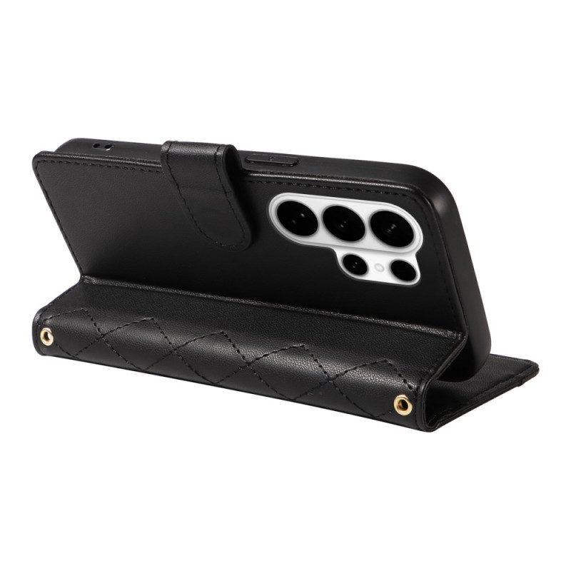 Kotelot Samsung Galaxy S26 Ultra Puhelinkuoret Tikattu Hihnalla Ja Olkahihnalla