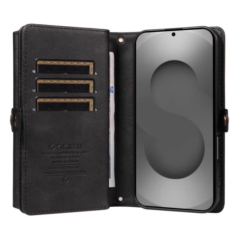 Kotelot Samsung Galaxy S26 Ultra Puhelinkuoret Vintage-lompakko Olkahihnalla