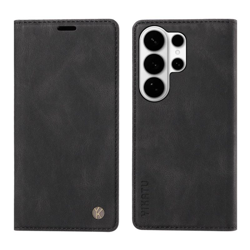 Nahkakotelo Samsung Galaxy S26 Ultra Yikatu Mokkanahkaefekti