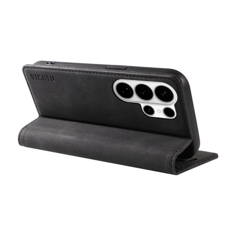 Nahkakotelo Samsung Galaxy S26 Ultra Yikatu Mokkanahkaefekti