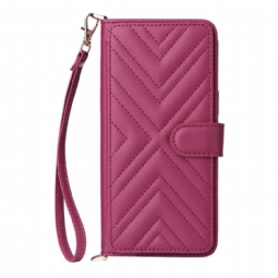 Kotelot Vivo V50 5g Tikattu Hihnoilla Suojakuori