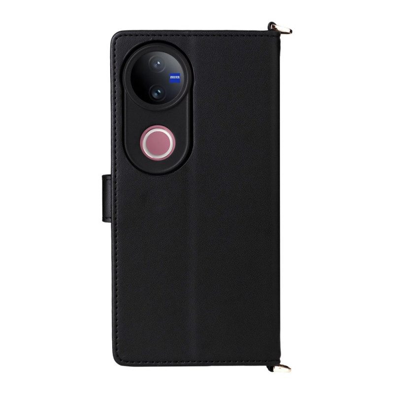 Kotelot Vivo V50 5g Tikattu Hihnoilla Suojakuori