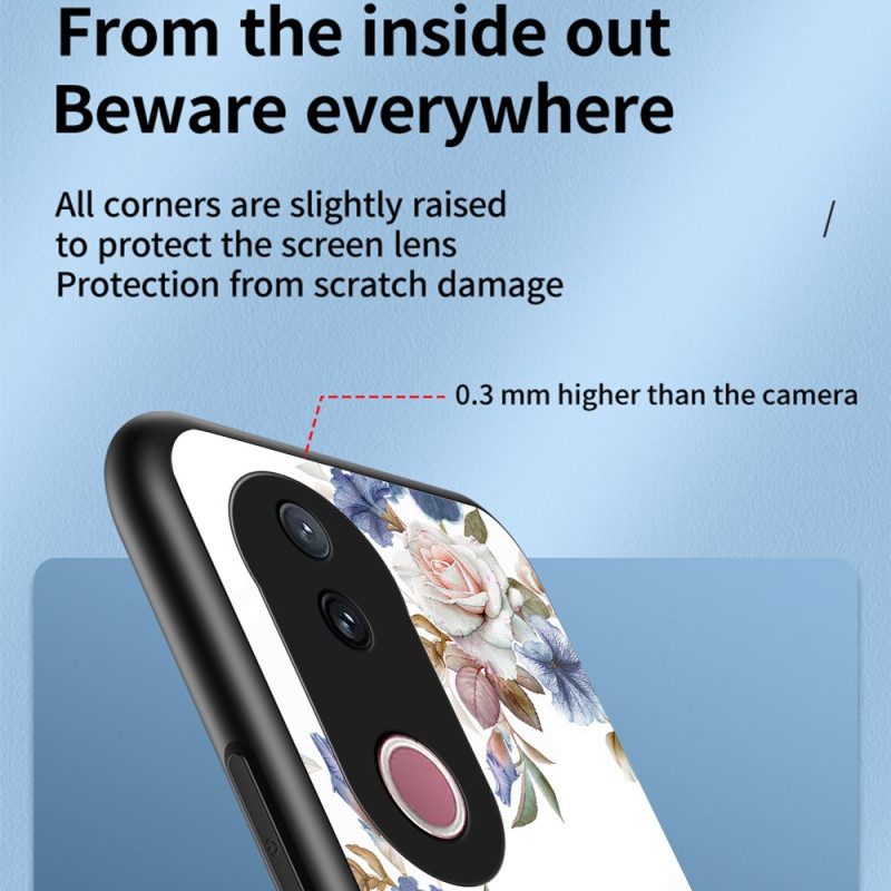 Kuori Vivo V50 5g Karkaistua Lasia Kukkakuvio