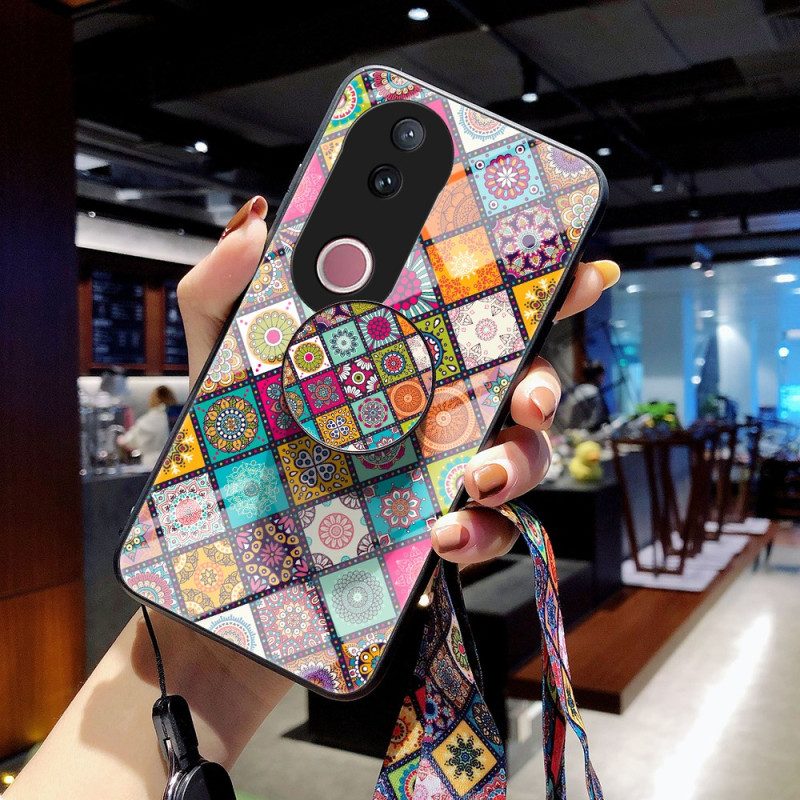 Kuori Vivo V50 5g Tilkkutäkki Jalusta Ja Hihna