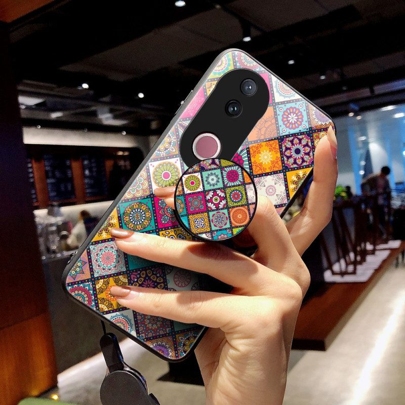 Kuori Vivo V50 5g Tilkkutäkki Jalusta Ja Hihna