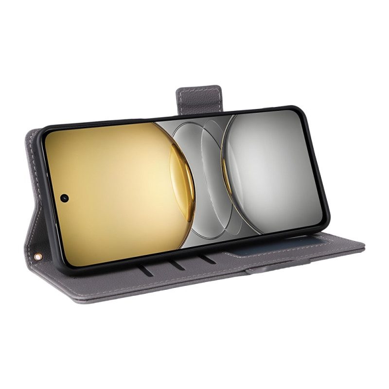 Kotelot Realme C75 Puhelinkuoret Litsikuvioinen Tekonahka Hihnalla