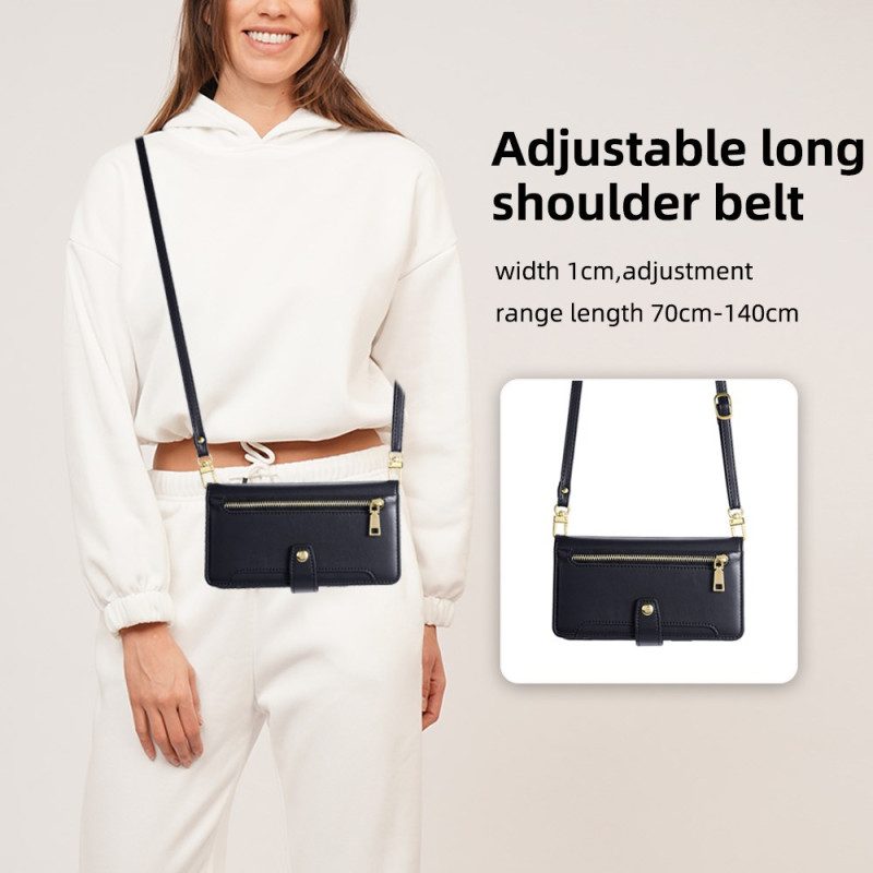 Kotelot Realme C75 Vetoketjullinen Lompakko Kahdella Hihnalla