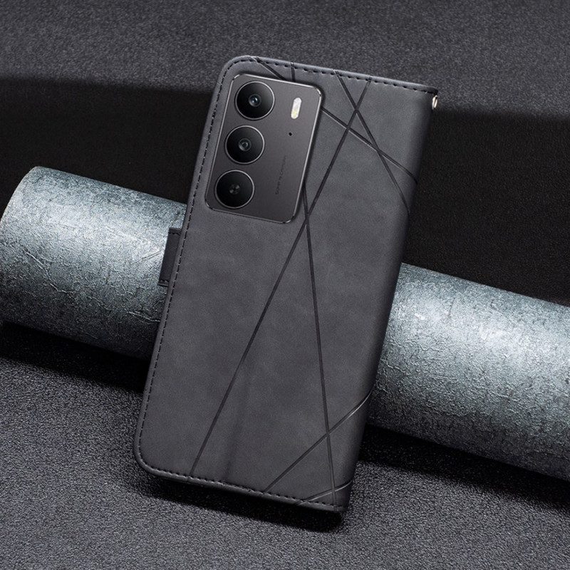 Nahkakotelo Realme C75 Geometrinen Kuvio Binfen Color