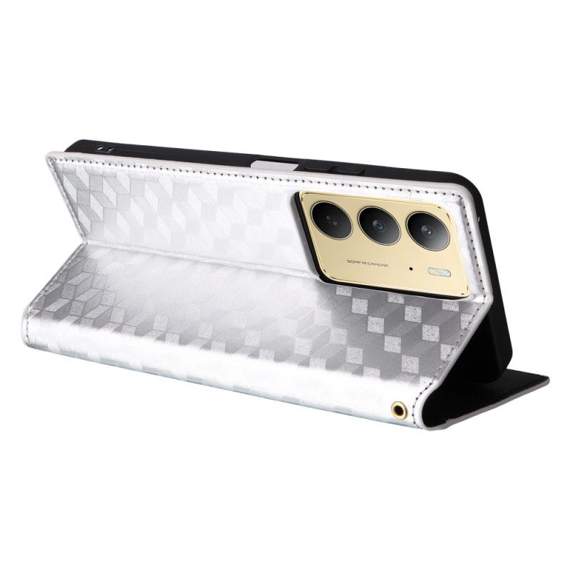 Nahkakotelo Realme C75 Timanttikuvio