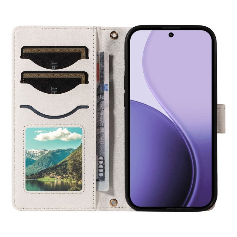 Kotelot Oppo Reno 14 5g Tikattu Hihnalla Ja Olkahihnalla Suojakuori