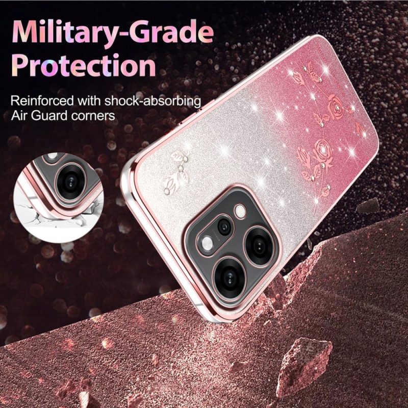 Kuori Oppo Reno 14 5g Kukkia Ja Strasseja