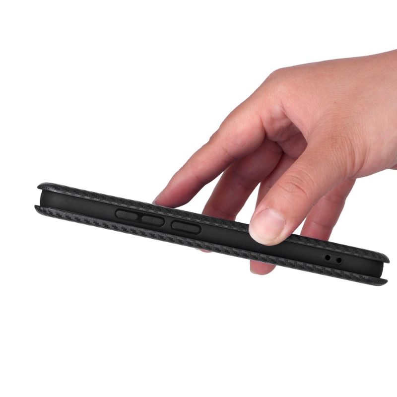 Nahkakotelo Oppo Reno 14 5g Hiilikuitu Suojakuori