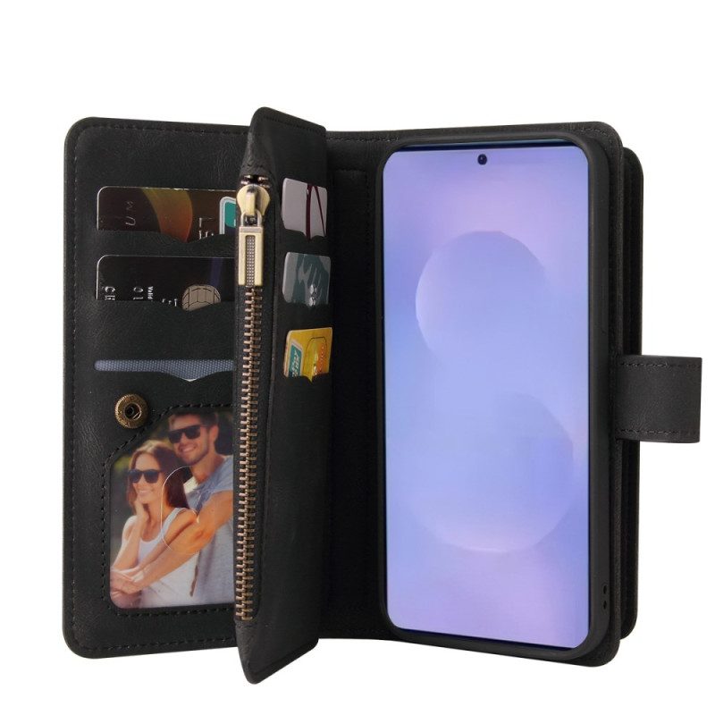 Kotelot Samsung Galaxy S26 Puhelinkuoret Lompakko Jossa 15 Korttipaikkaa Ja Hihna