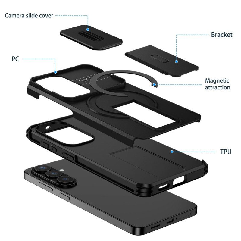Kuori Samsung Galaxy S26 Liukuva Magneettinen Jalusta Ja Kameran Suojus