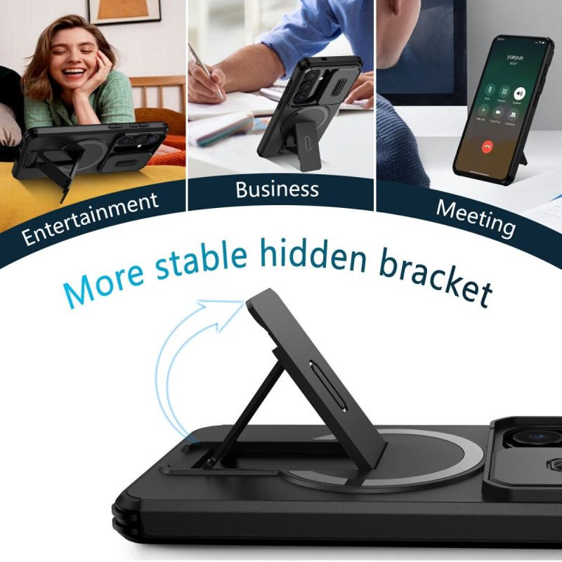 Kuori Samsung Galaxy S26 Liukuva Magneettinen Jalusta Ja Kameran Suojus