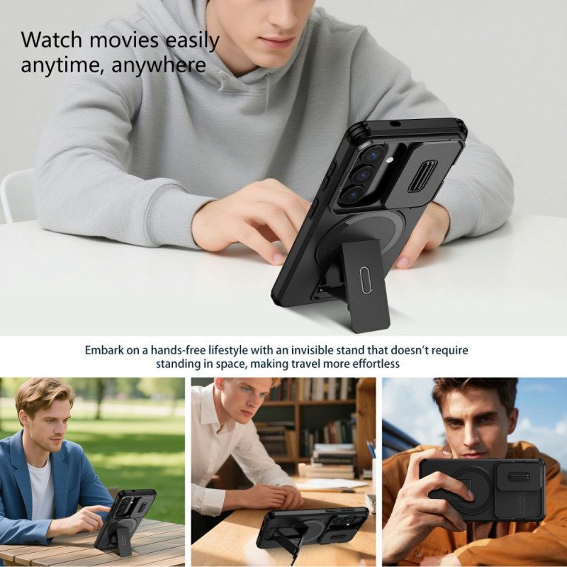 Kuori Samsung Galaxy S26 Liukuva Magneettinen Jalusta Ja Kameran Suojus