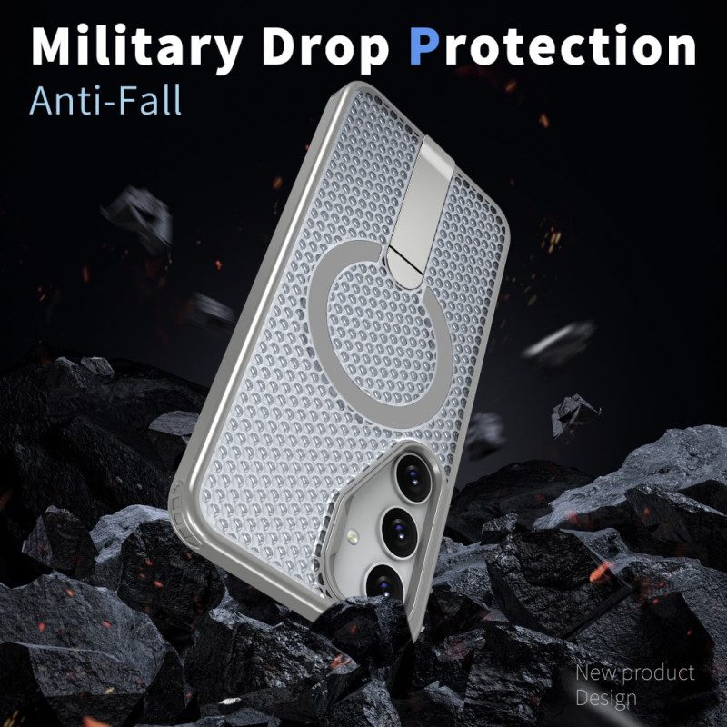 Kuori Samsung Galaxy S26 Magneettinen Jalusta Ja Ruudukkokuvioinen Jalusta