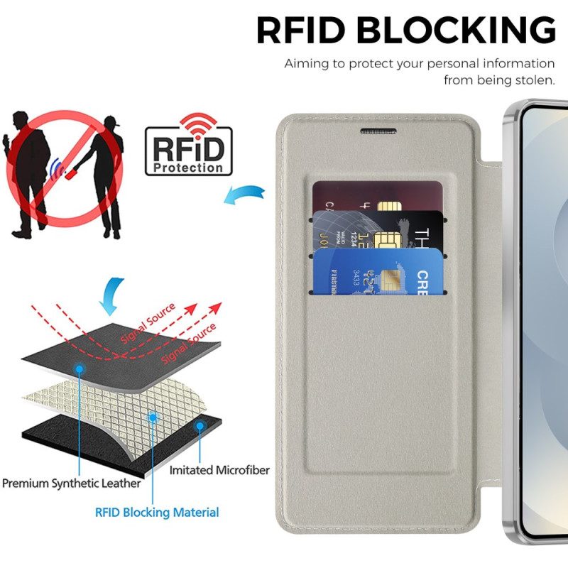 Nahkakotelo Samsung Galaxy S26 Magneettinen Korttikotelo Ja Rfid-suoja Suojakuori