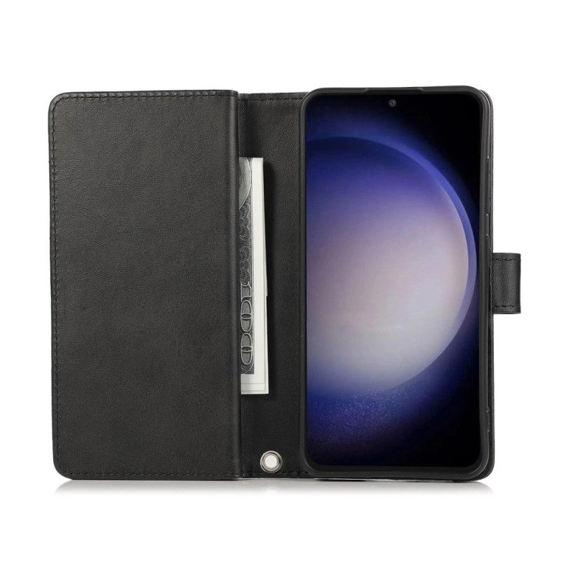 Nahkakotelo Samsung Galaxy S26 Magneettinen Lompakko Ja Nauha