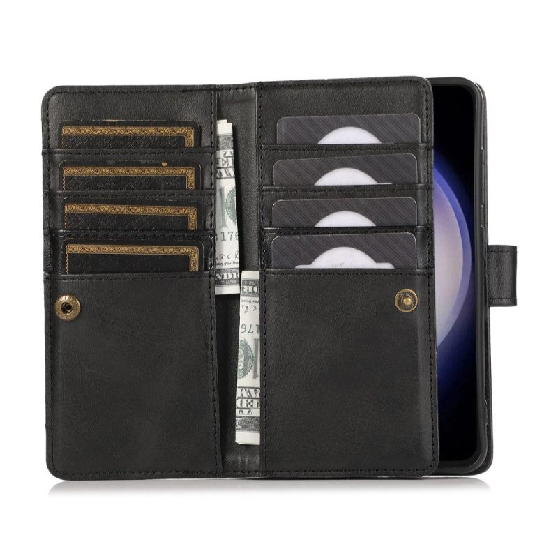 Nahkakotelo Samsung Galaxy S26 Magneettinen Lompakko Ja Nauha