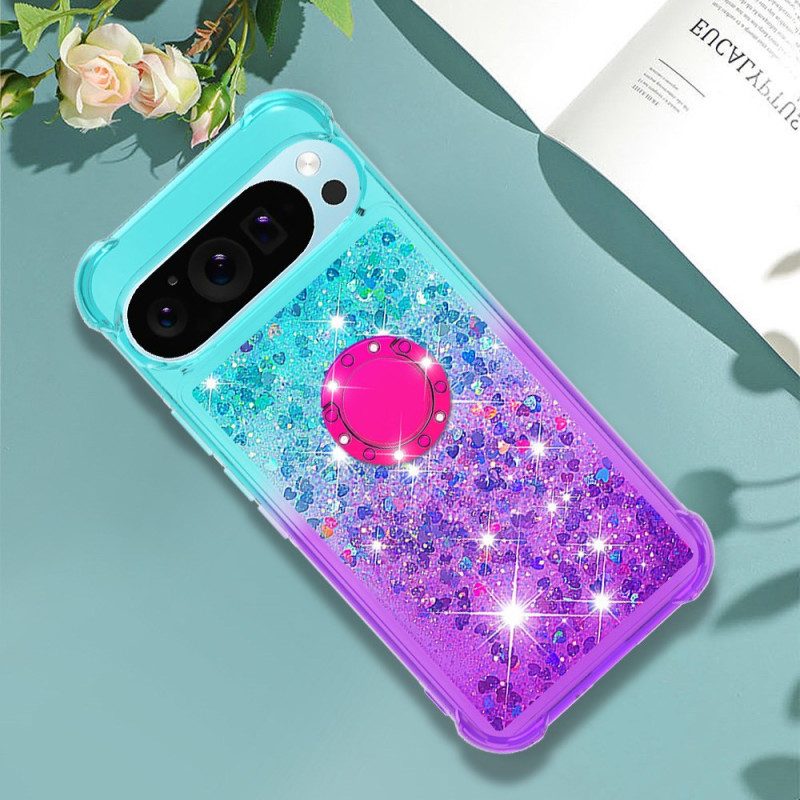 Google Pixel 10 / 10 Pro Glitter-liukuvärjäys Sormuspidikkeellä