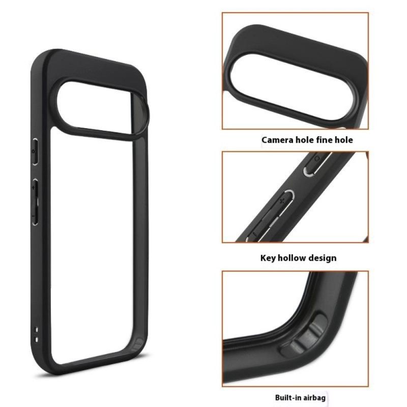 Kuori Google Pixel 10 / 10 Pro Kirkas Muotoilu Silikonireunuksella