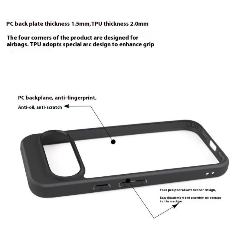 Kuori Google Pixel 10 / 10 Pro Kirkas Muotoilu Silikonireunuksella