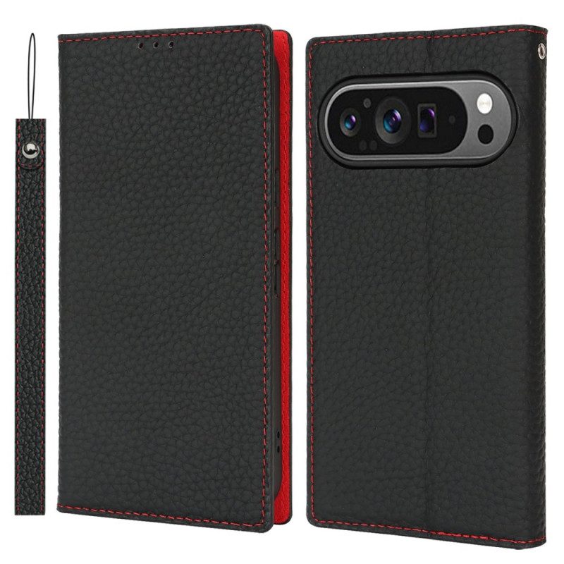 Nahkakotelo Google Pixel 10 / 10 Pro Teksturoitu Nahkahihna