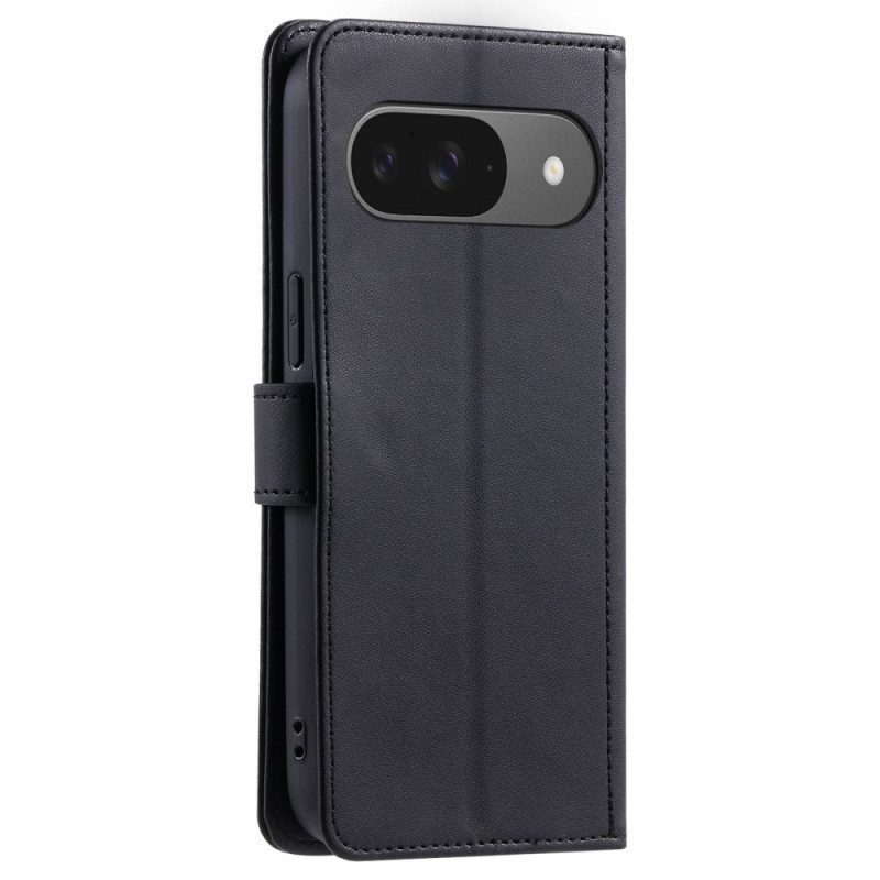 Nahkakotelo Google Pixel 10 / 10 Pro Tikattu Hihnoilla