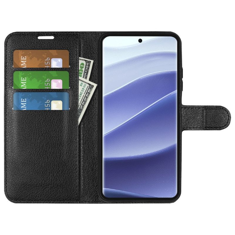 Kotelot Xiaomi Redmi Note 14 Pro 5g Puhelinkuoret Klassinen Litsikuvioinen Tekonahka