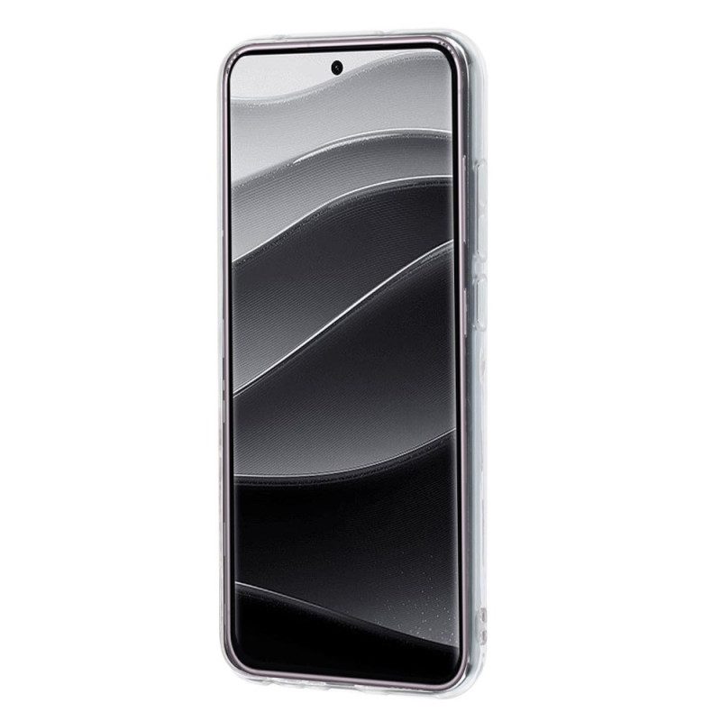 Kuori Xiaomi Redmi Note 14 Pro 5g Kukkakuvio Harmaalla Taustalla