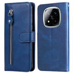 Lederhüllen Für Xiaomi Redmi Note 14 Pro 5g Reißverschlussfach