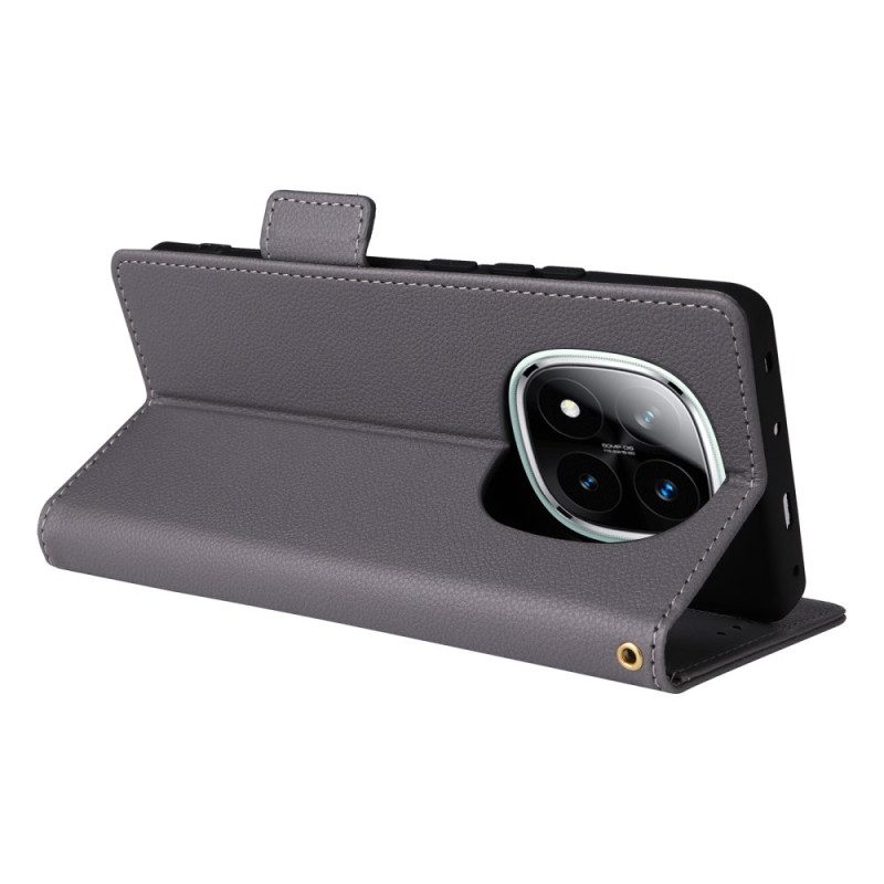 Lederhüllen Xiaomi Redmi Note 14 Pro 5g Strukturierte Riemenoberfläche