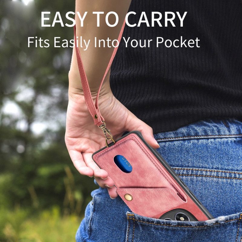 Nahkaefektikorttikotelo Ja Nauha