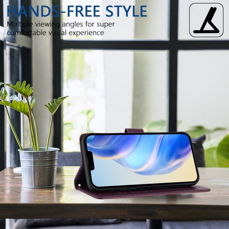 Nahkakotelo Xiaomi Redmi Note 14 Pro 5g Hunajakennokuvioinen