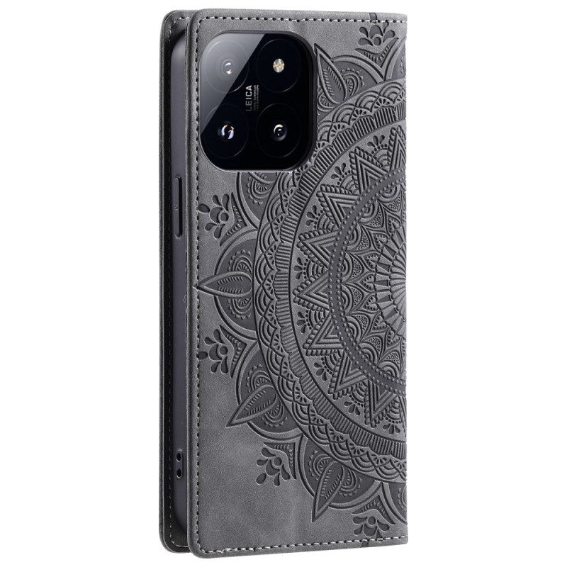 Kotelot Xiaomi 14 Mandala Mokkanahkaefekti