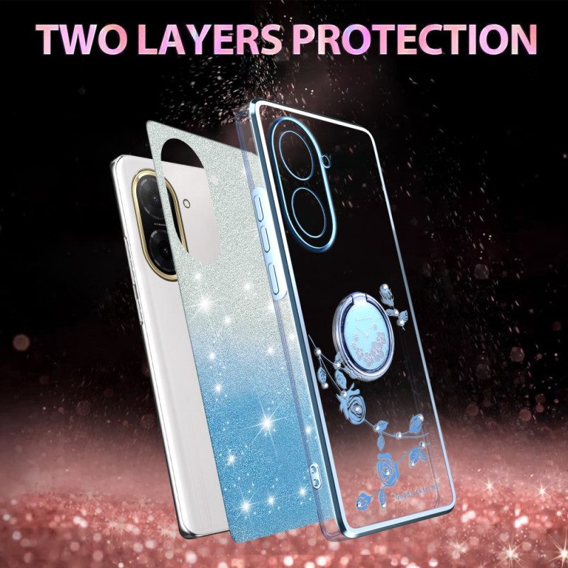 Case Poco C71 Puhelinkuoret Kadem-strassikuvioinen Sormusteline