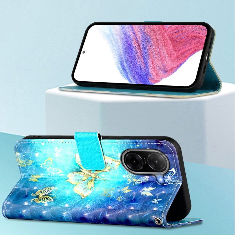 Kotelot Poco C71 Puhelinkuoret Kultaiset Perhoset