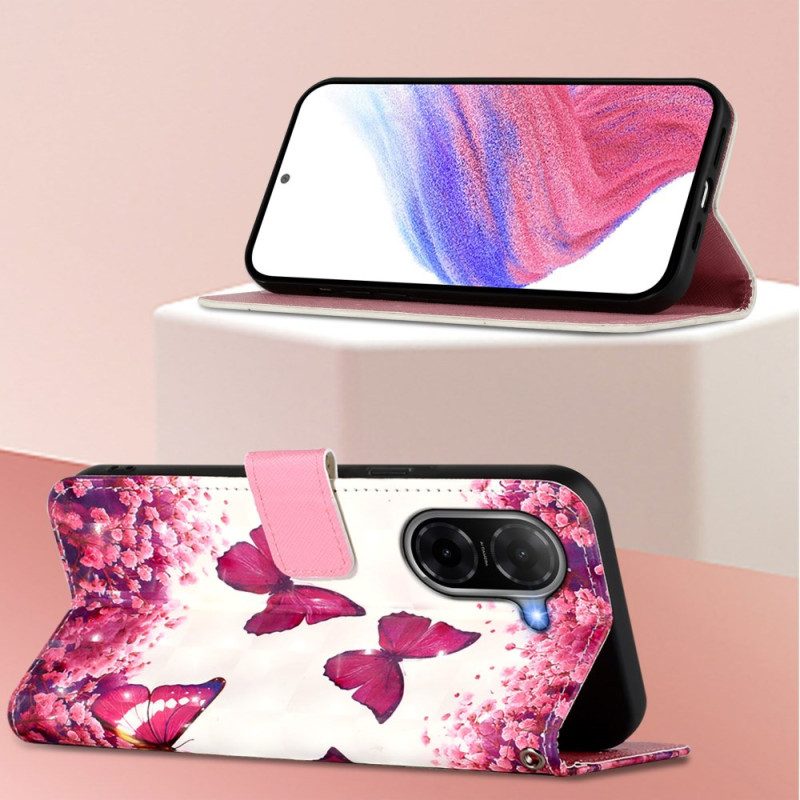 Kotelot Poco C71 Vaaleanpunaiset Perhoset