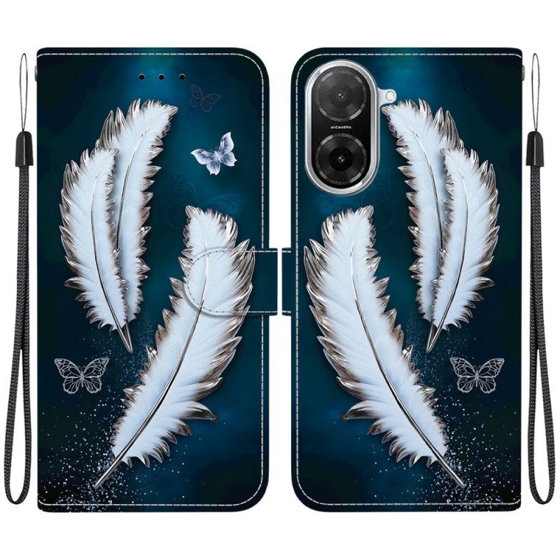 Kotelot Poco C71 Valkoiset Höyhenet