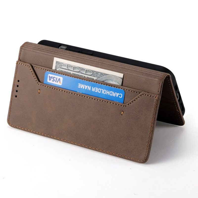 Nahkakotelo Poco C71 Ruskea Tekonahka