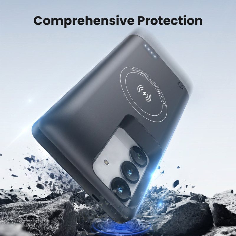 10000mah Ulkoinen Akkukotelo Samsung Galaxy S25 / S24 Magneettikiinnityksellä
