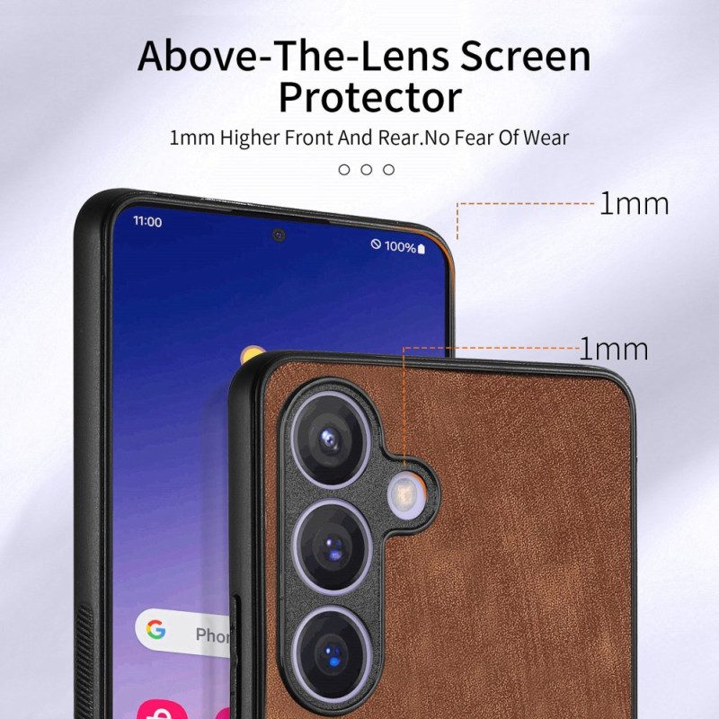 Kuori Samsung Galaxy S25 5g Nahkajäljitelmäkorttikotelo Ja Sormus