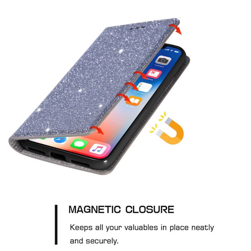 Nahkakotelo Samsung Galaxy S25 5g Paljetit Suojakuori