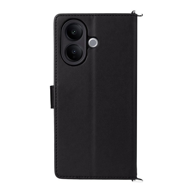 Kotelot Vivo V60 Lite Tikattu Ja Hihnat Suojakuori