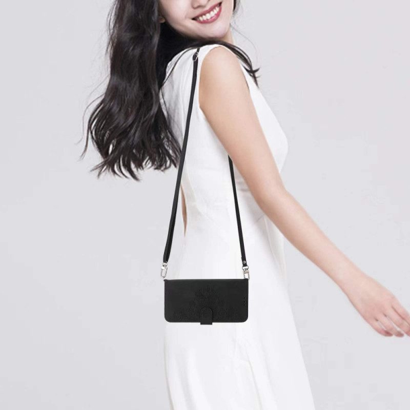 Kotelot Samsung Galaxy S25 Plus 5g Kukkakuvio Ja Hihnat