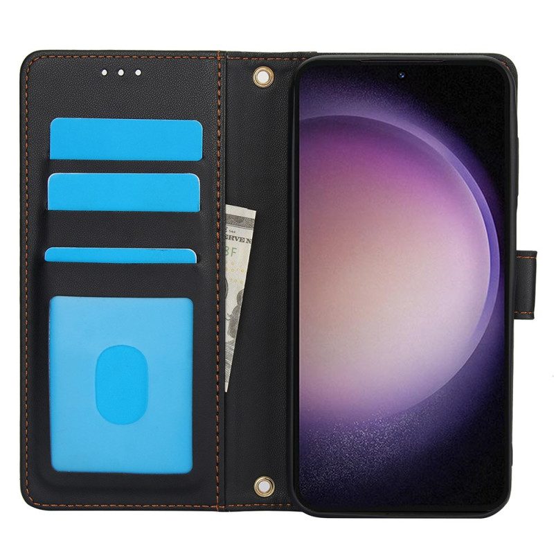 Kotelot Samsung Galaxy S25 Plus 5g Nahkakuvioinen Lompakko Hihnalla